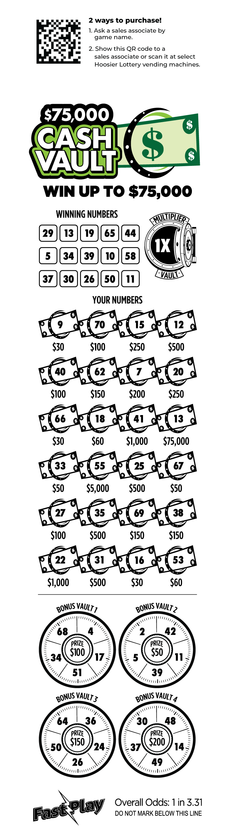 $75,000 Cash Vault