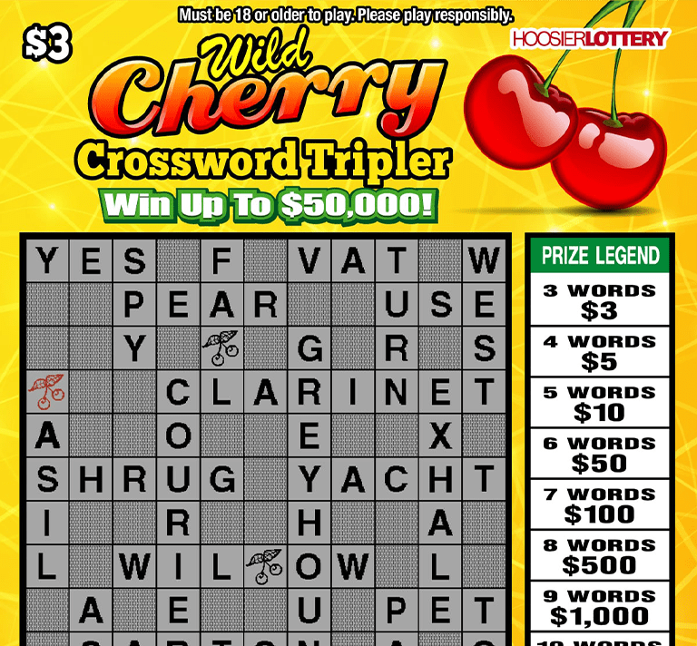 Hoosier Lottery Game Flip Card Image